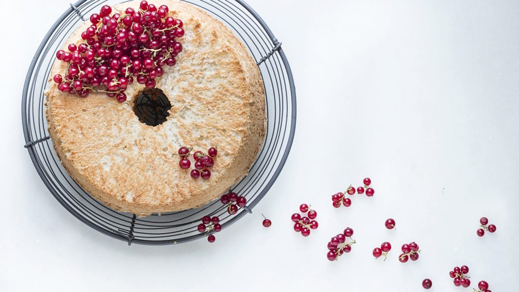 Receta de Angel food cake en calendario 2018 de cocinas Santos
