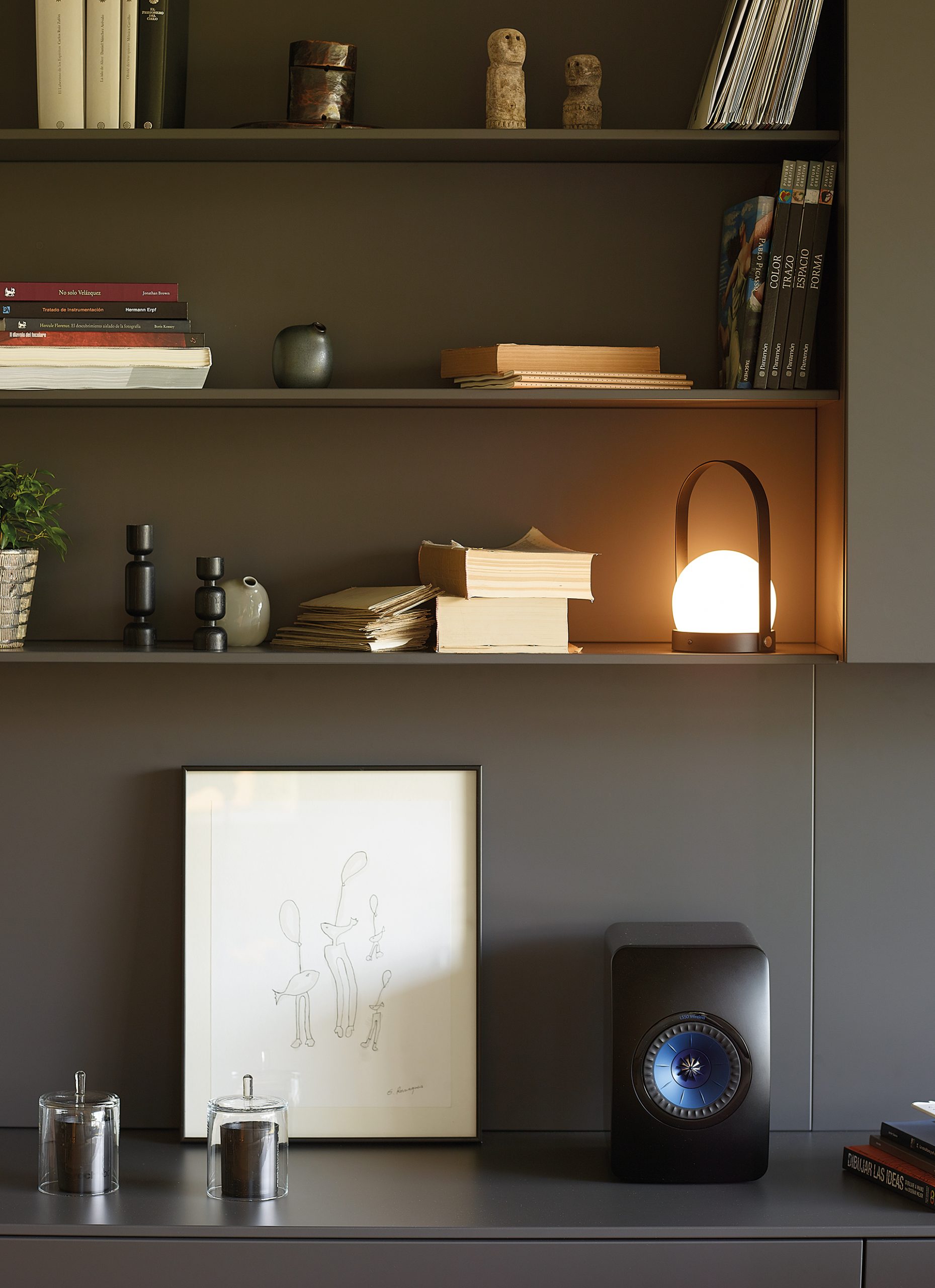 Estanterías muebles de salón integrado para libros