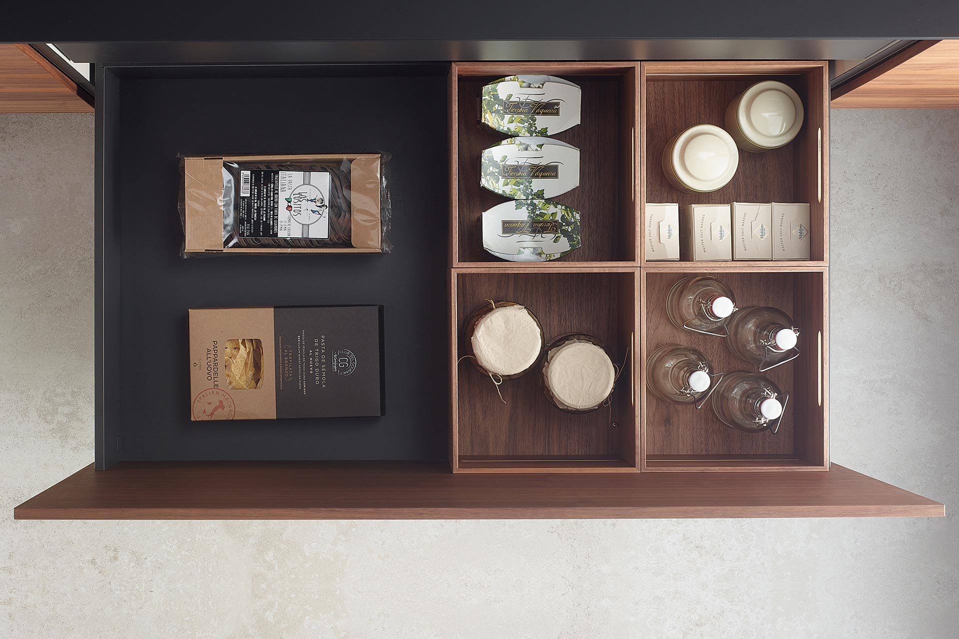 Boîtes de rangement pour coffres de cuisine Santos