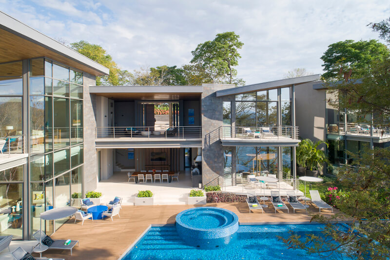 Santos kitchen with island in a luxurious holiday home
