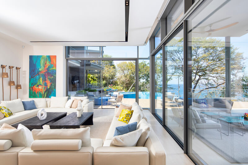 Santos kitchen with island in a luxurious holiday home