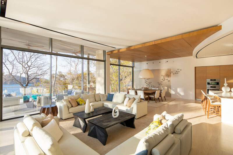 Santos kitchen with island in a luxurious holiday home