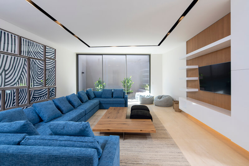 Santos kitchen with island in a luxurious holiday home