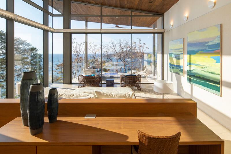 Santos kitchen with island in a luxurious holiday home