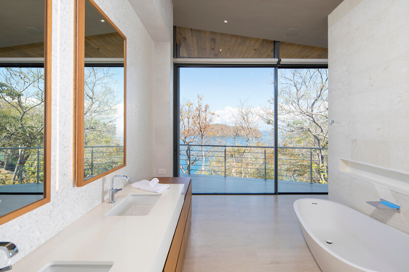 Santos kitchen with island in a luxurious holiday home
