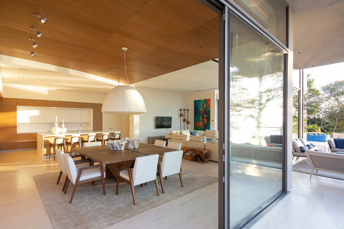 Santos kitchen with island in a luxurious holiday home