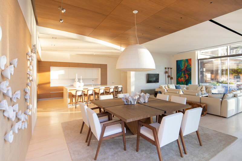 Santos kitchen with island in a luxurious holiday home