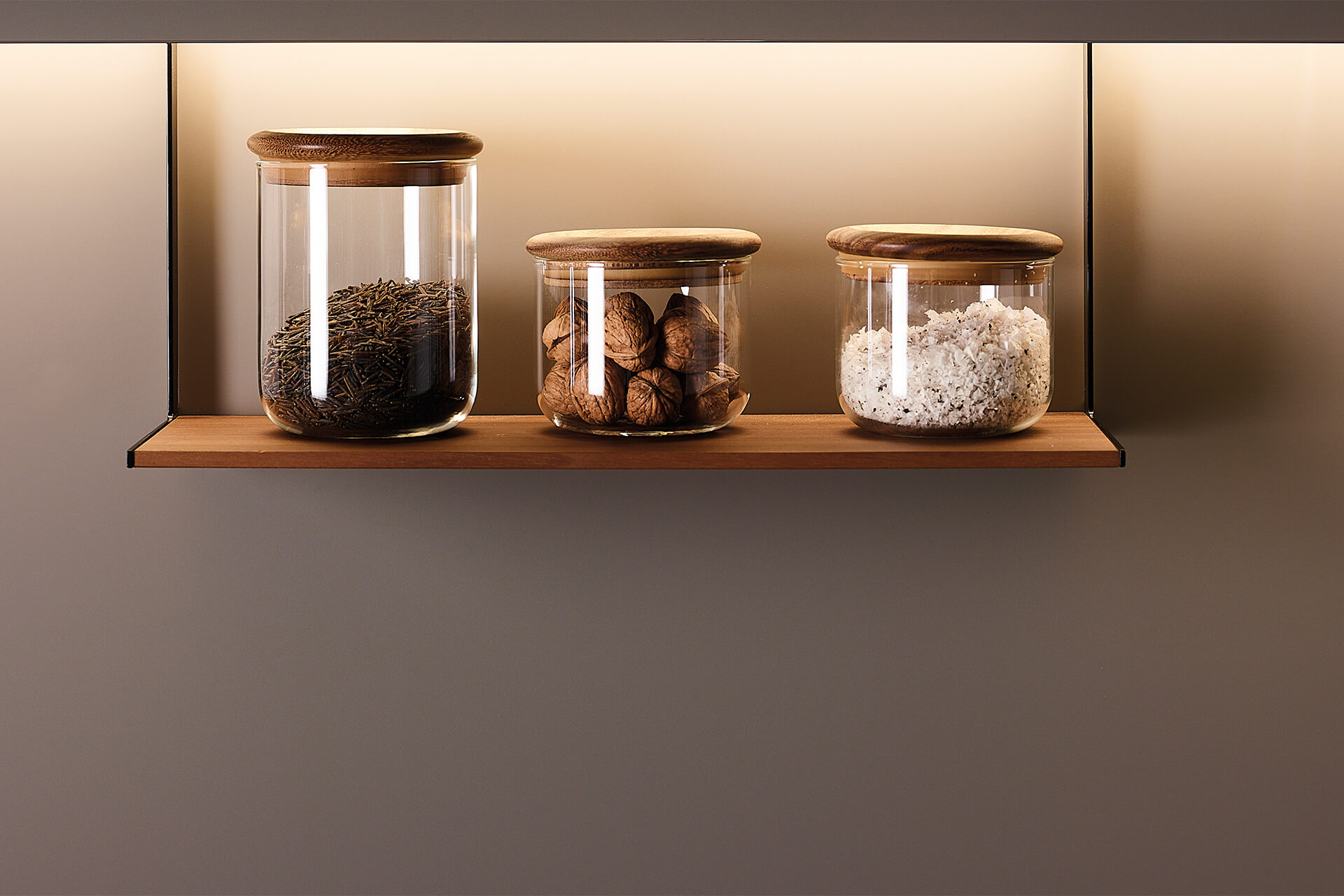 Iluminación LED de estante multiusos de cocinas Santos