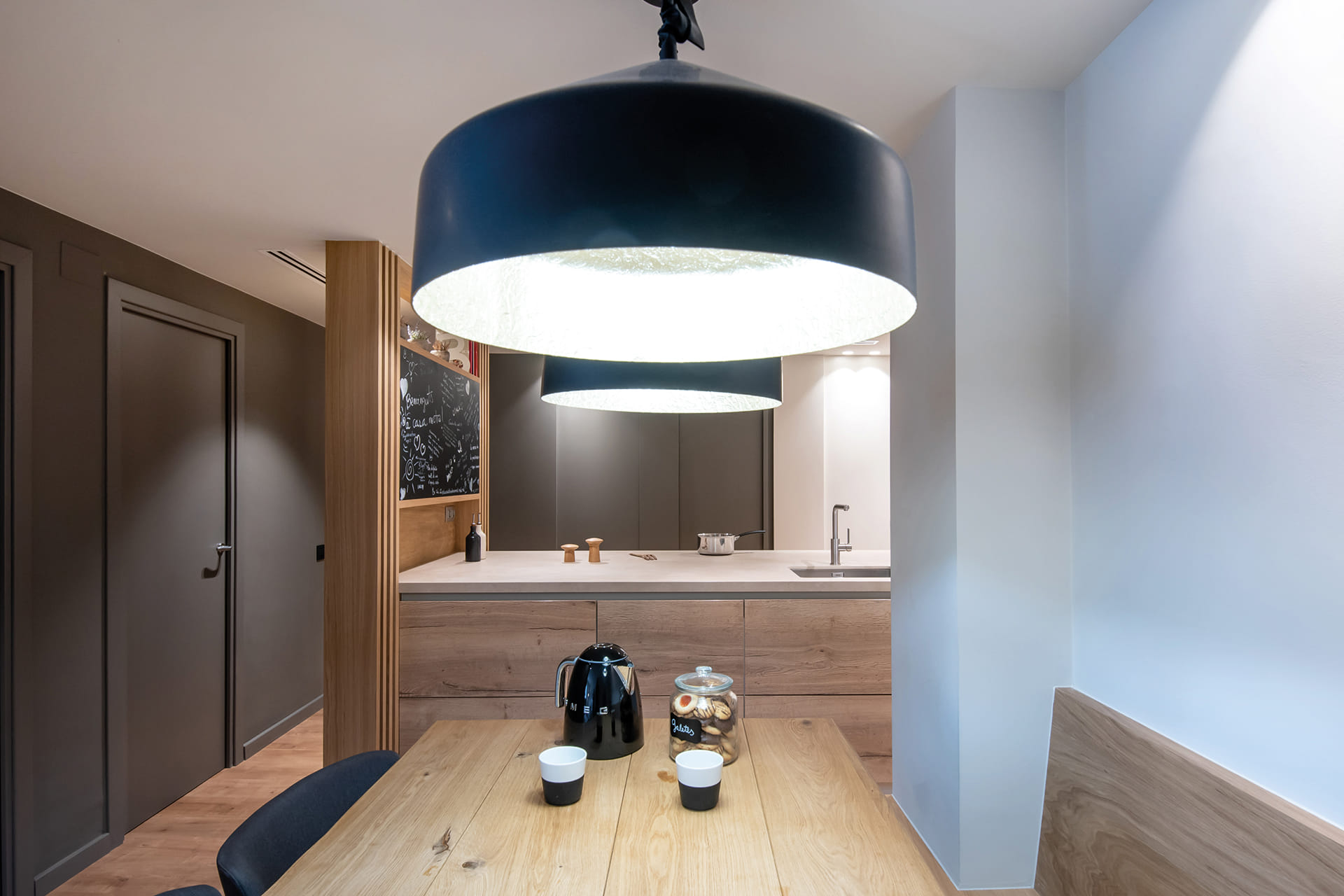 Cocina en madera abierta Santos