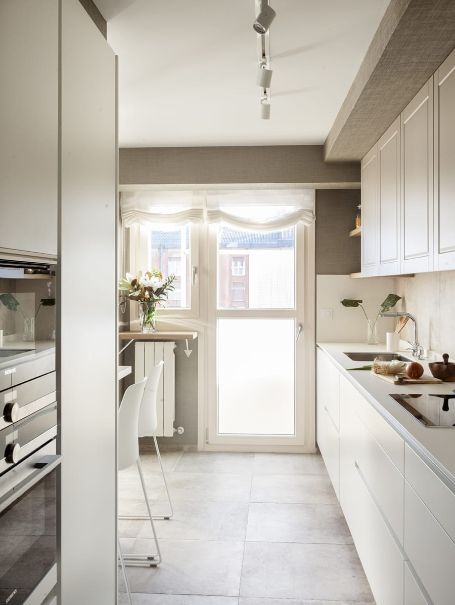 Parallelle Santos keuken met terras