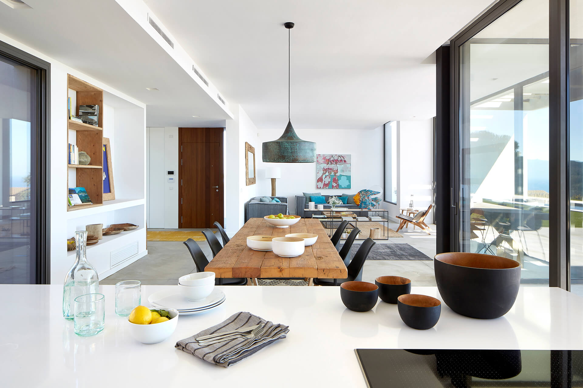 Cocina Santos con comedor abierto al salón