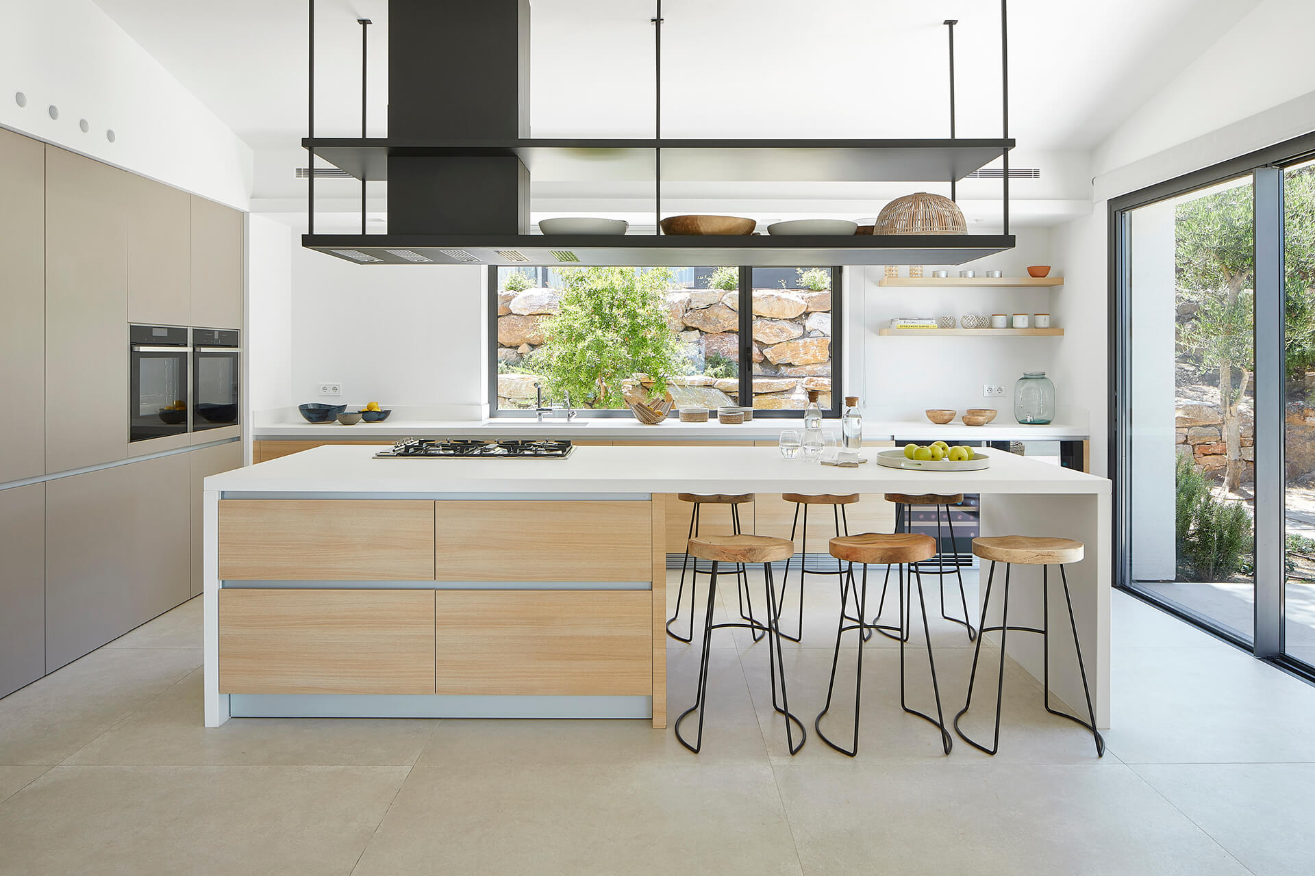 Cocina Santos gris y madera