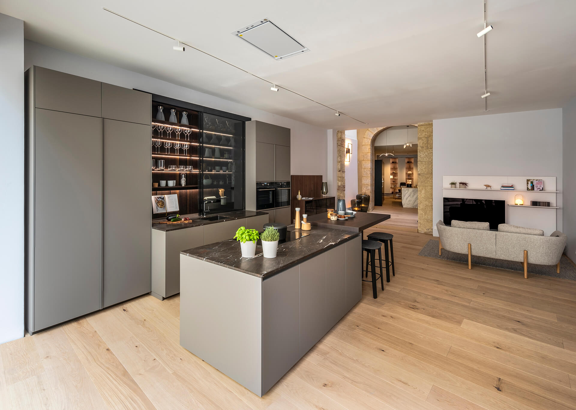 Open Santos keuken in de keukenshowroom eba Auch