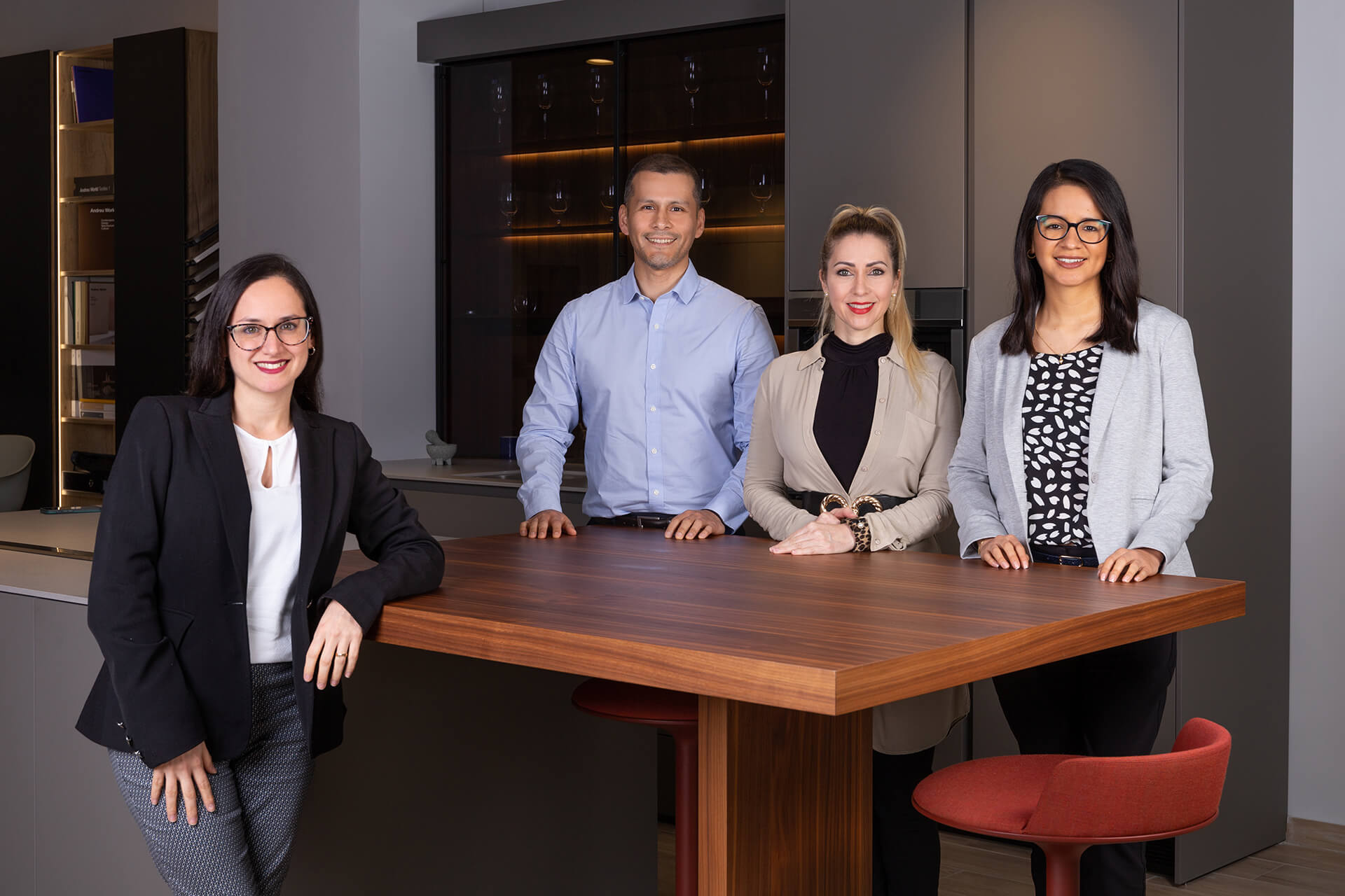 Team of the new Santos kitchen showroom in Lima