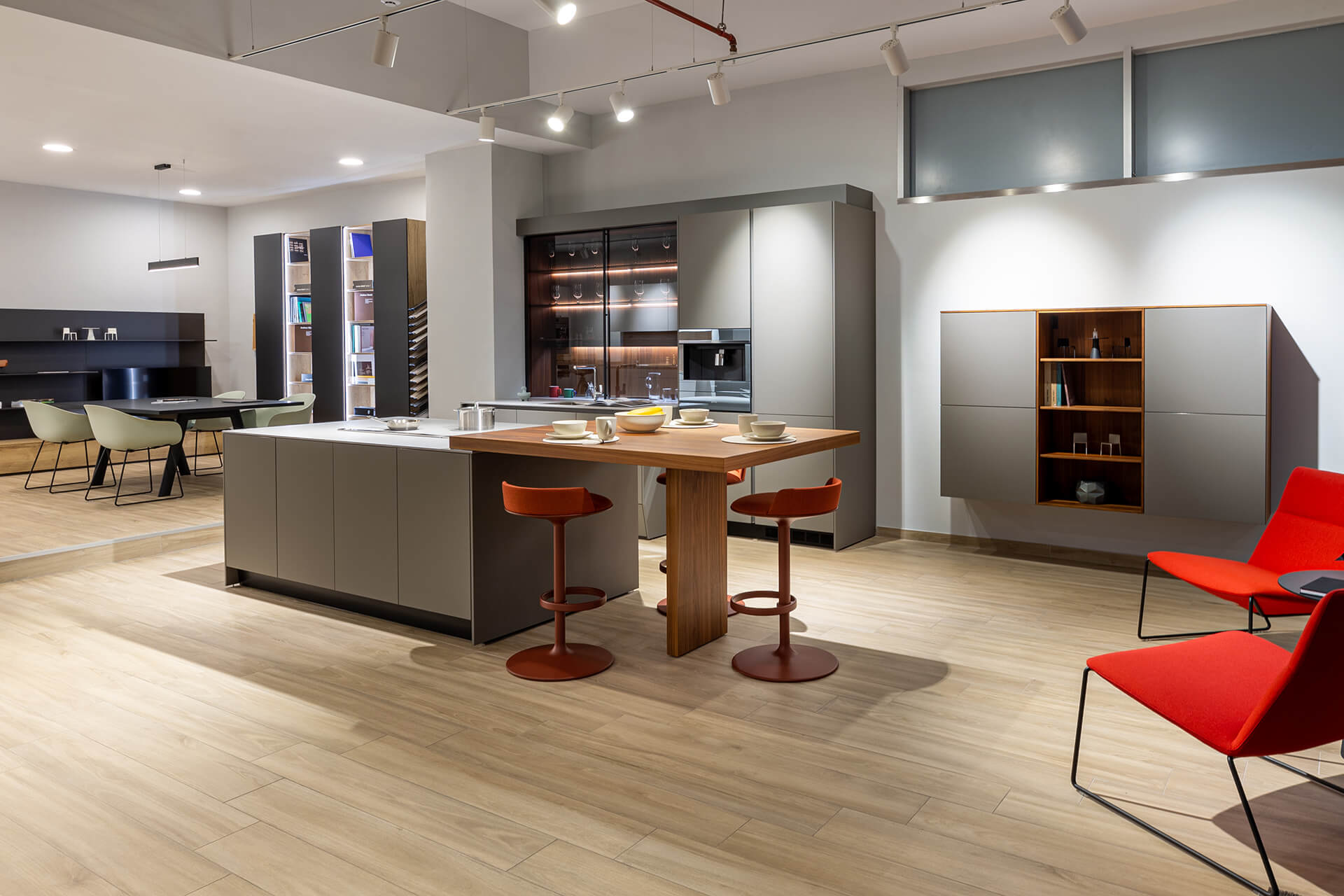 Display area of the new Santos kitchen showroom in Lima