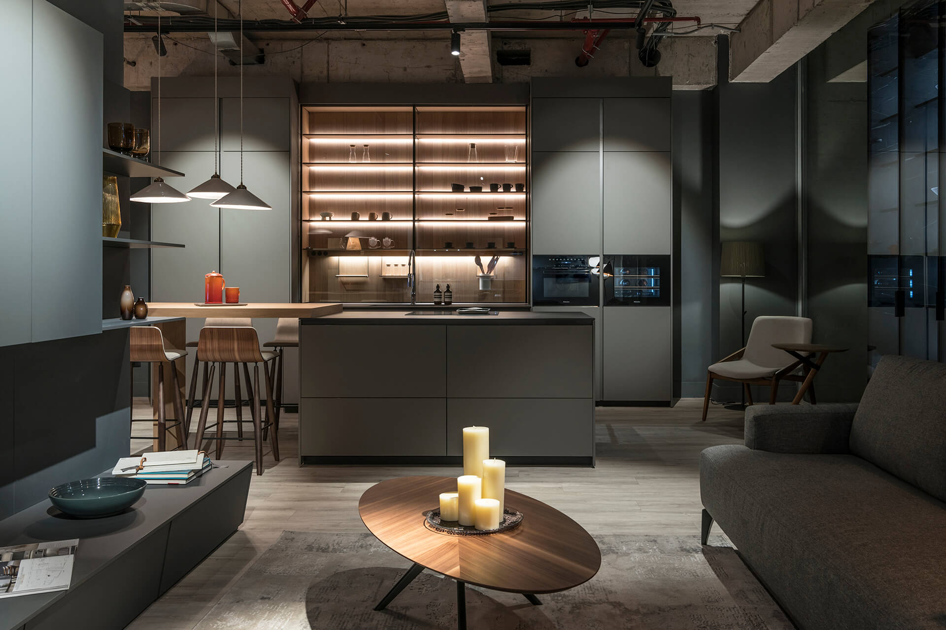 Silk Grey FINE Santos kitchen in Chile
