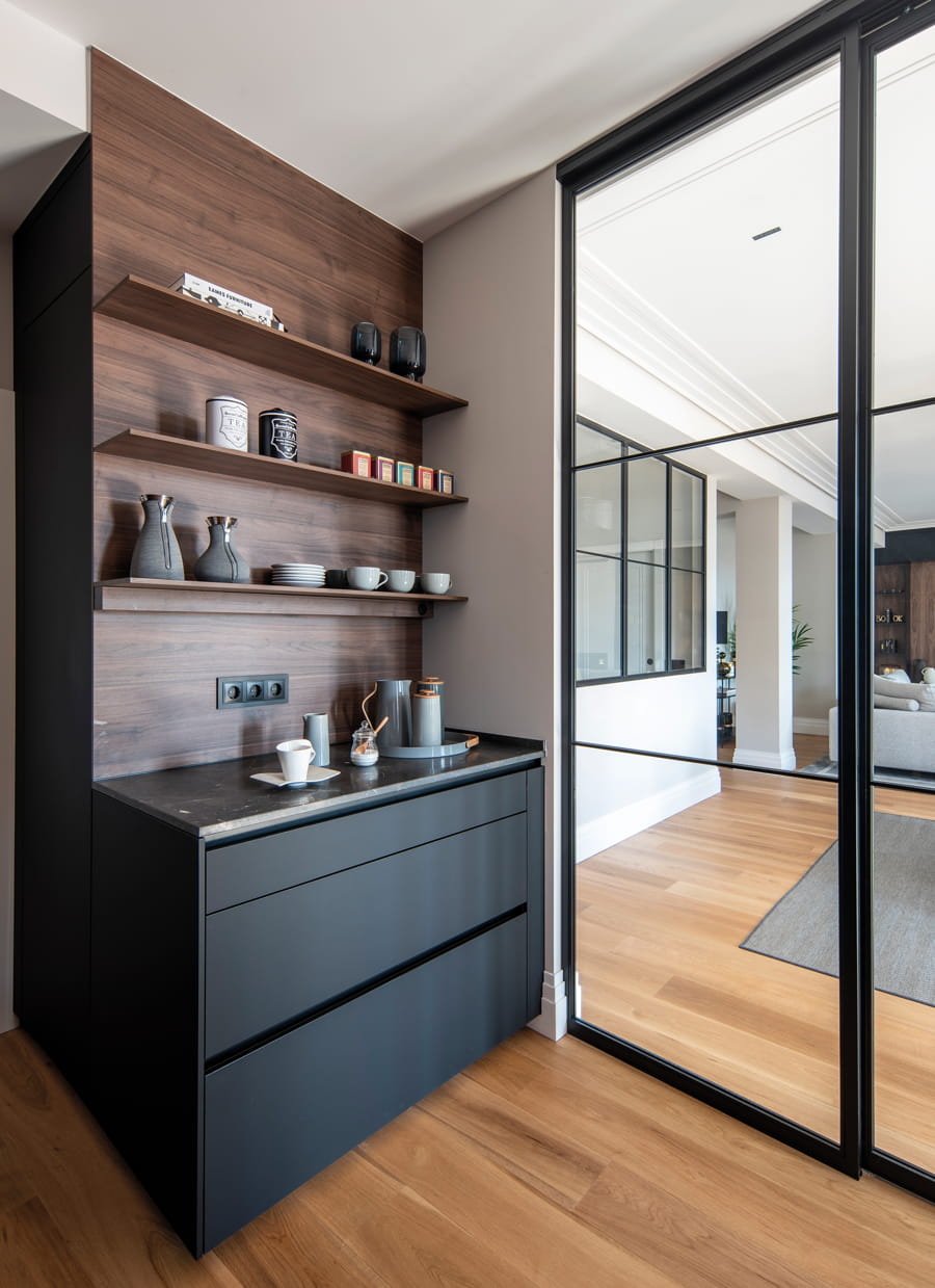 Cocina con zona de desayunos