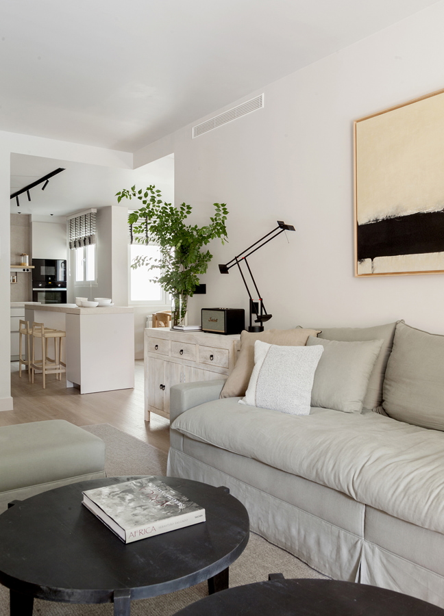 Zona de dia de apartamento reabilitado