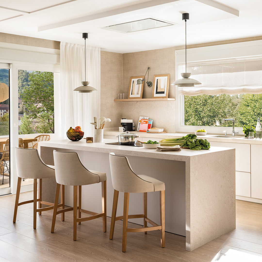 Cocina Santos en L con isla