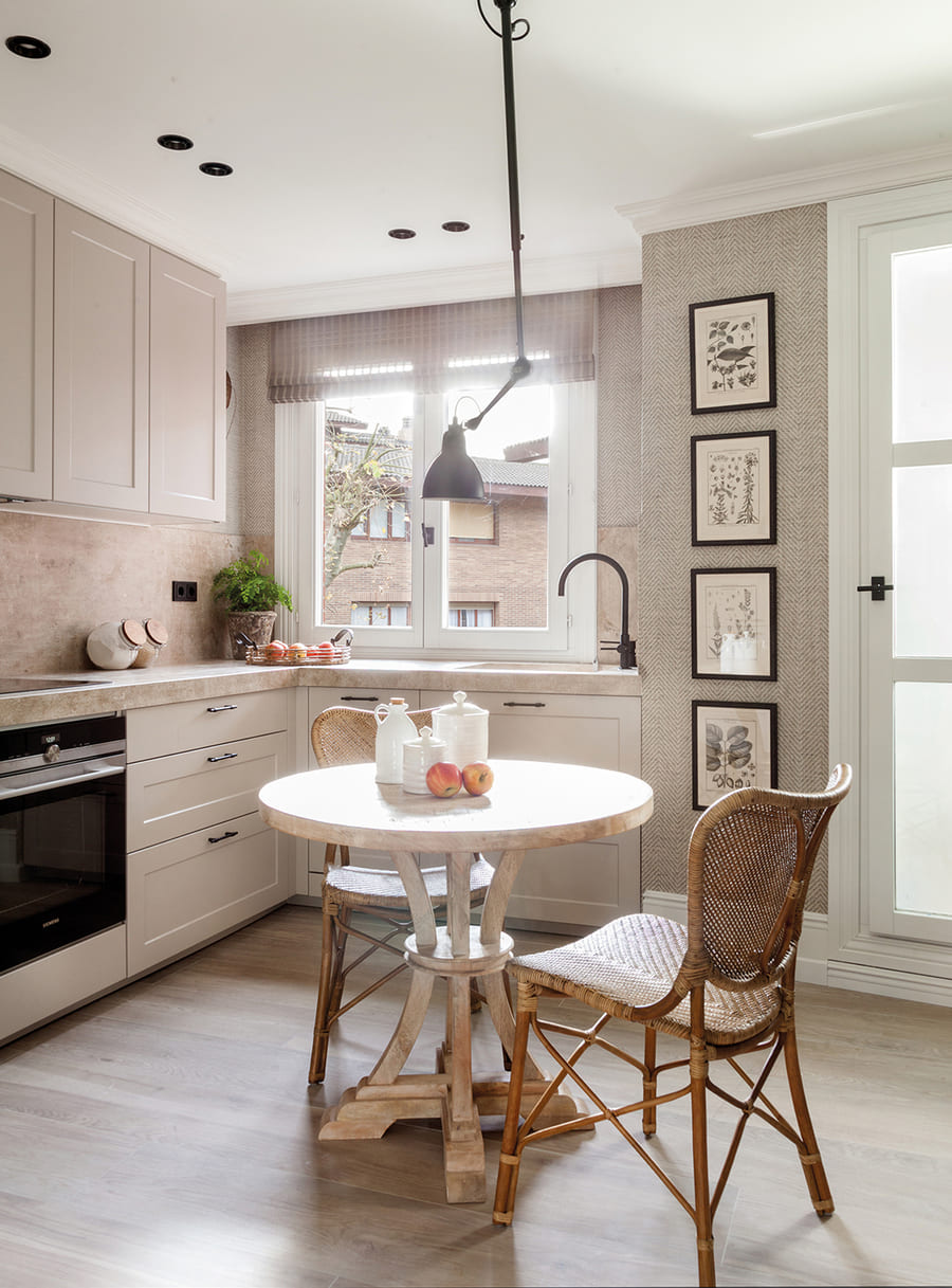 Cocina Cashmere con office Santos
