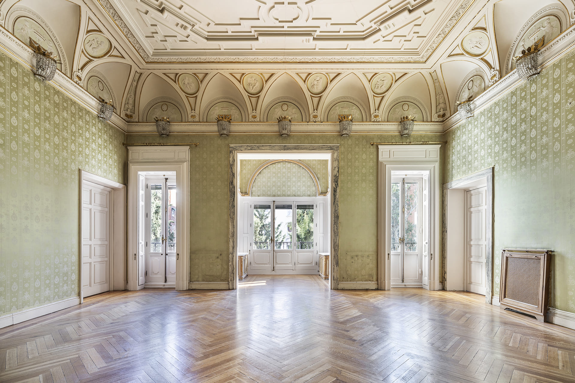 Interior room of the Palacio de la Trinidad, inspiration of the Santos space in Casa Decor 2024.
