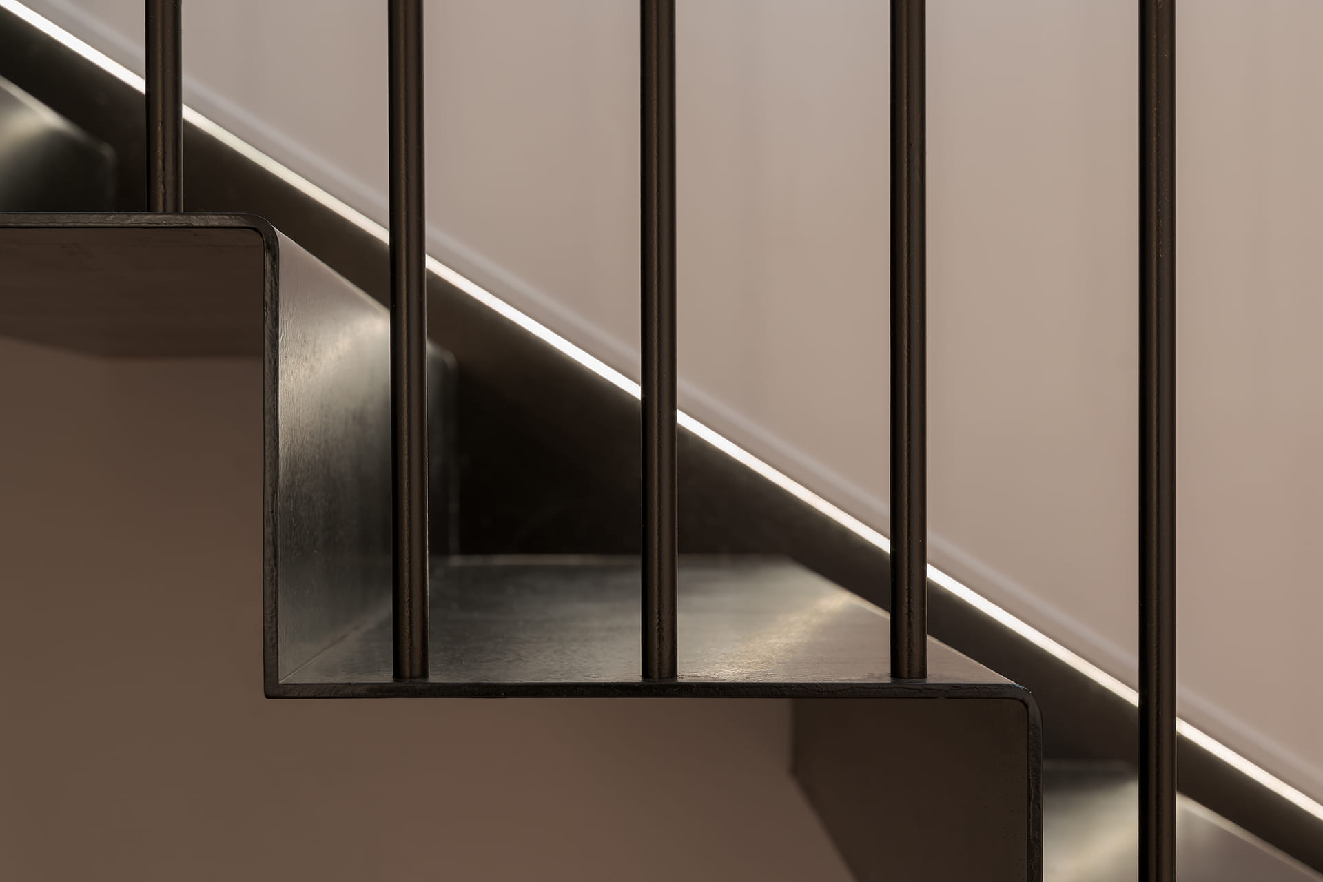 Stairs with a minimalist design.