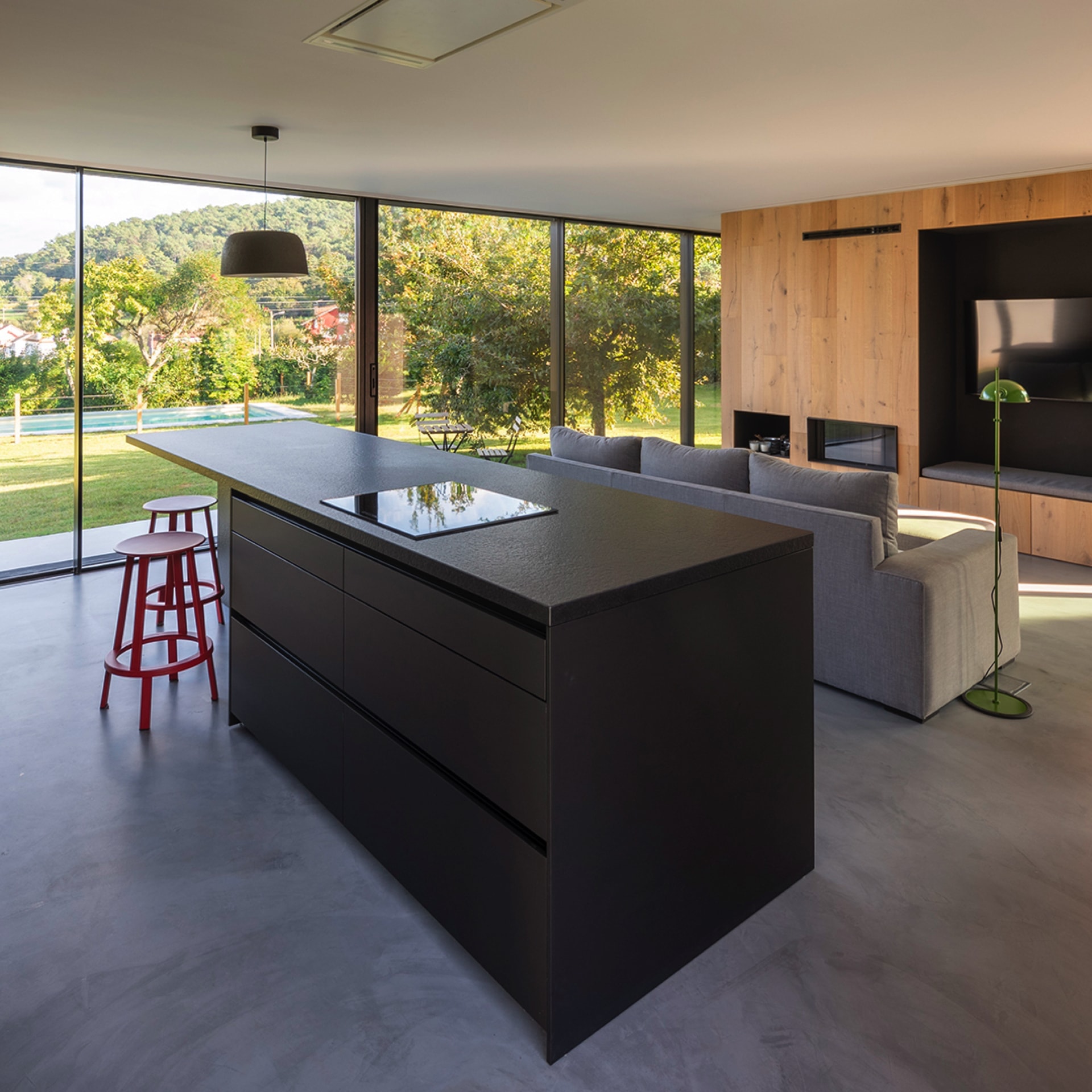 Isla negra Santos en vivienda moderna