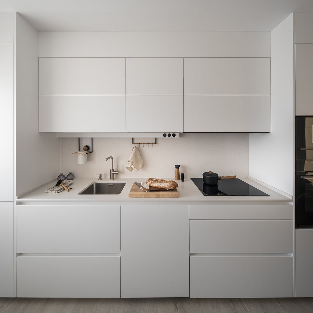 Kleine keuken van Santos in Wit Zijdemat.