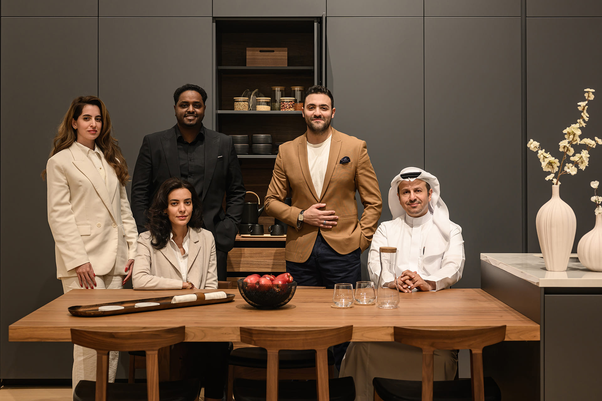 The team behind the new Santos Kitchens showroom in Saudi Arabia, eba Riyadh.